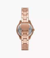 Stella Three-Hand Date Rose Gold-Tone Stainless Steel Watch
