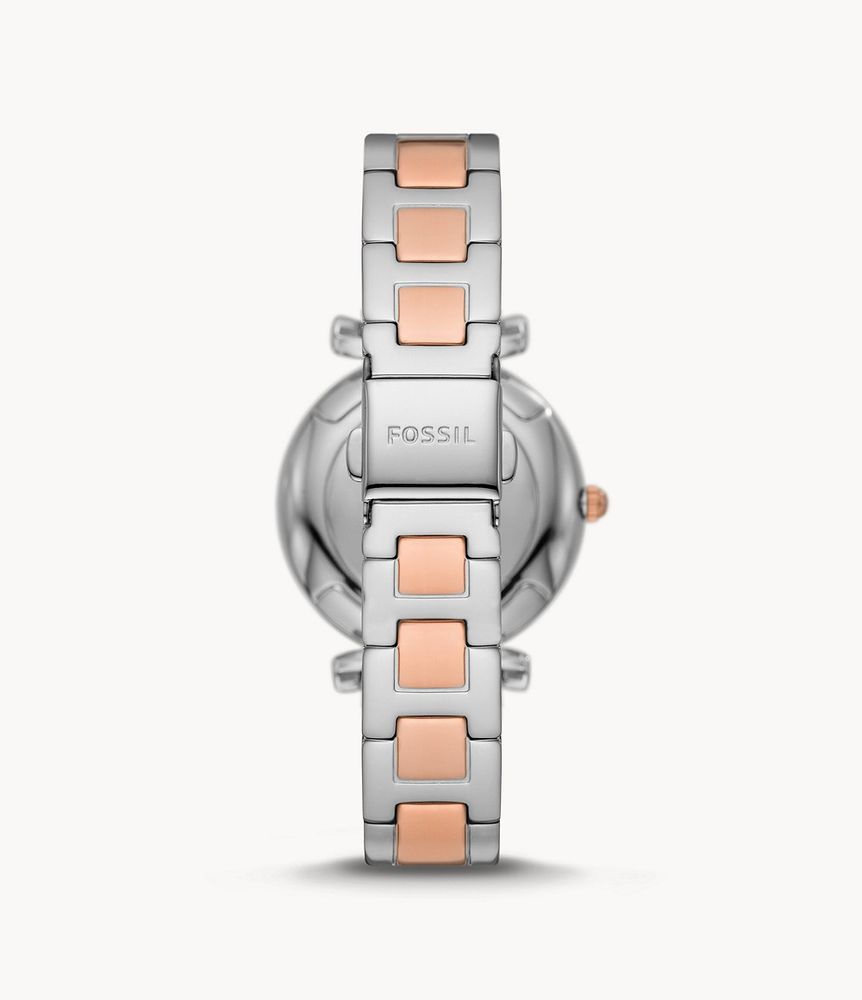 Carlie Three-Hand Date Two-Tone Stainless Steel Watch