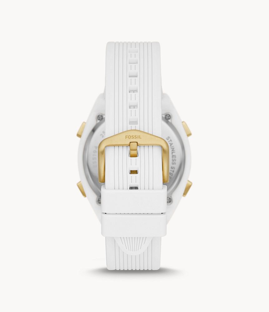 Everett Solar-Powered Digital White Silicone Watch - ES5195 - Fossil