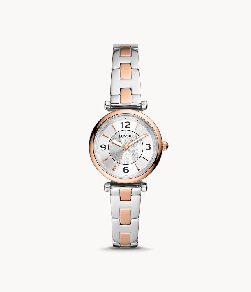 Carlie Three-Hand Two-Tone Stainless Steel Watch
