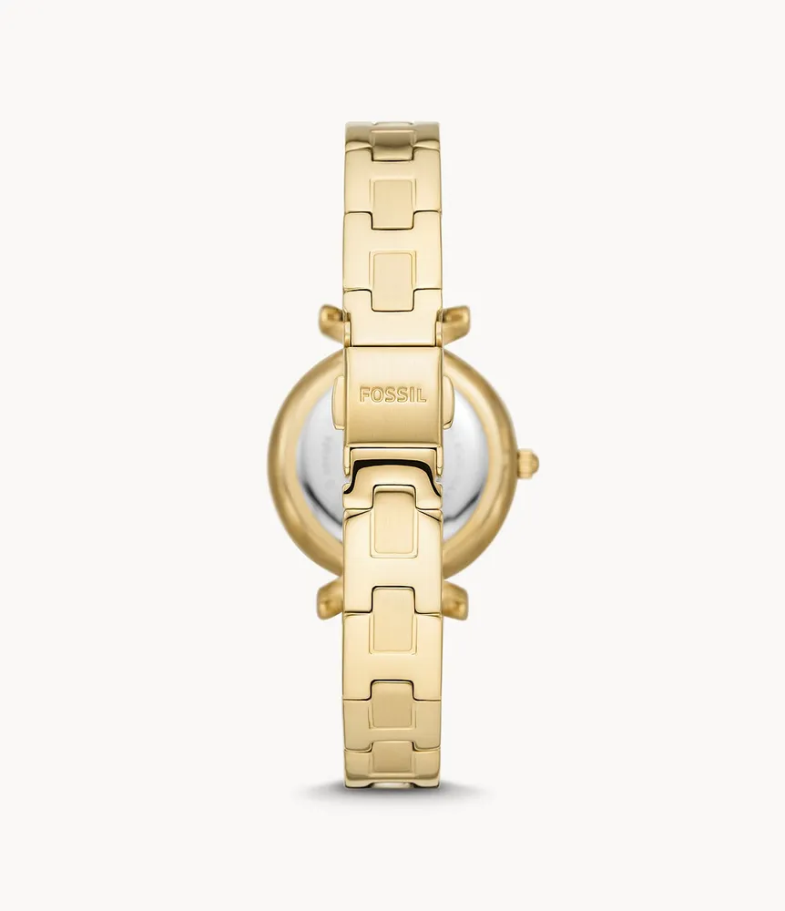 Carlie Three-Hand Gold-Tone Stainless Steel Watch