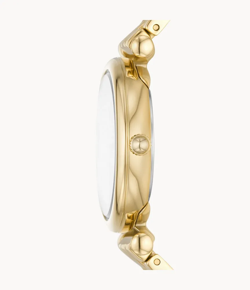 Carlie Three-Hand Gold-Tone Stainless Steel Watch