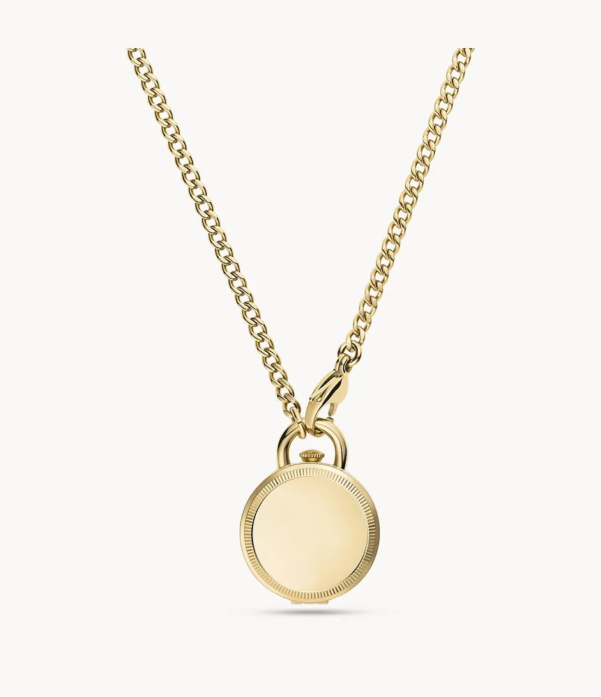 Jacqueline Three-Hand Gold-Tone Stainless Steel Watch Locket