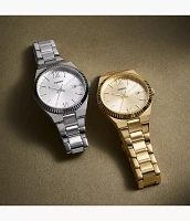 Scarlette Three-Hand Date Gold-Tone Stainless Steel Watch