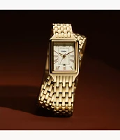 Raquel Three-Hand Date Gold-Tone Stainless Steel Watch