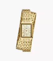 Raquel Three-Hand Date Gold-Tone Stainless Steel Watch