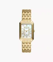 Raquel Three-Hand Date Gold-Tone Stainless Steel Watch
