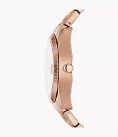 Scarlette Three-Hand Date Rose Gold-Tone Stainless Steel Watch