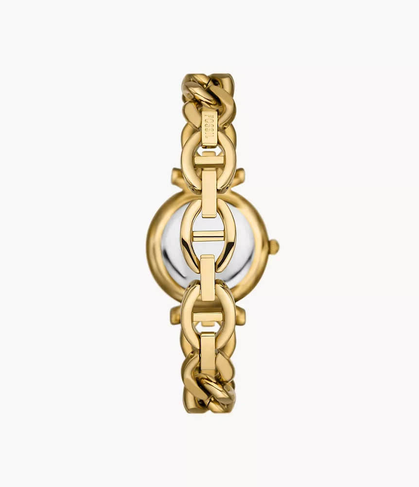 Carlie Three-Hand Gold-Tone Stainless Steel Watch