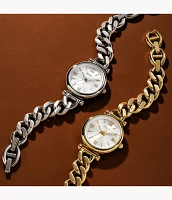 Carlie Three-Hand Gold-Tone Stainless Steel Watch