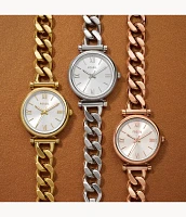 Carlie Three-Hand Rose Gold-Tone Stainless Steel Watch