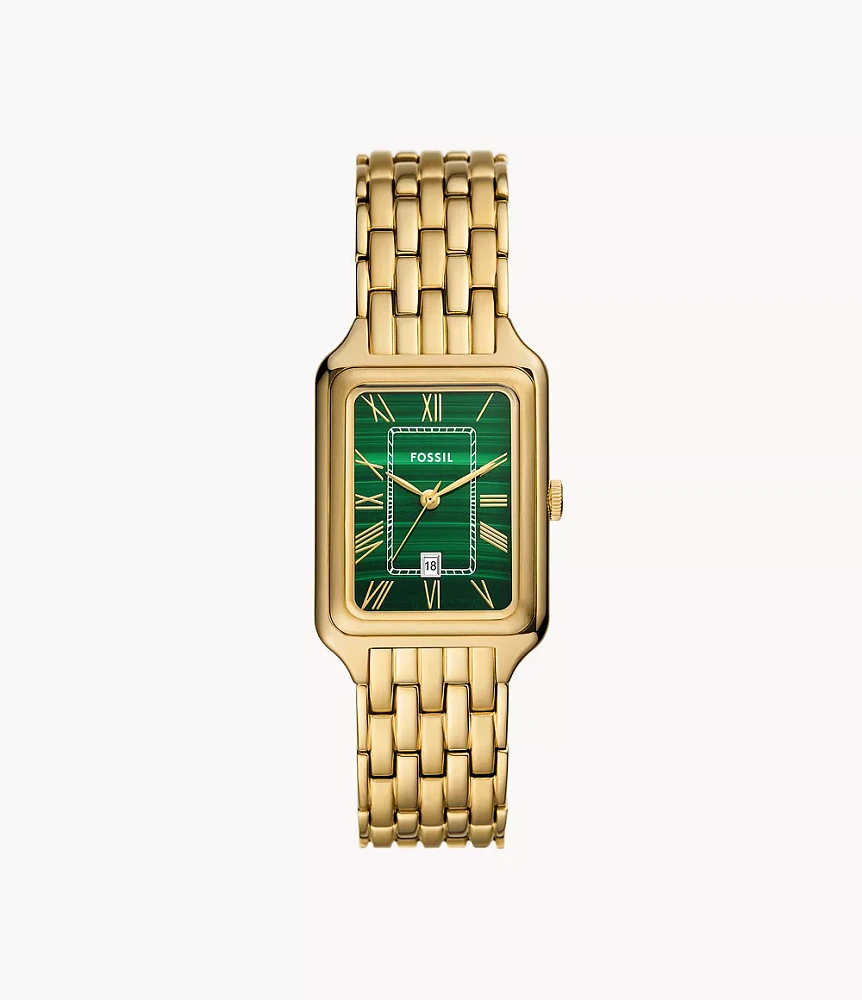 Raquel Three-Hand Date Gold-Tone Stainless Steel Watch