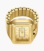 Raquel Watch Ring Two-Hand Gold-Tone Stainless Steel