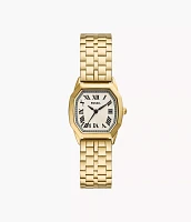 Harlow Three-Hand Gold-Tone Stainless Steel Watch