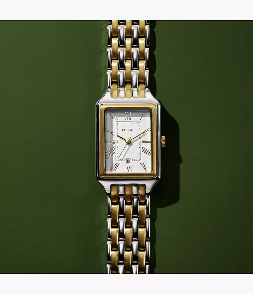 Raquel Three-Hand Date Two-Tone Stainless Steel Watch