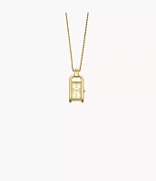 Harwell Three-Hand Gold-Tone Stainless Steel Watch Necklace