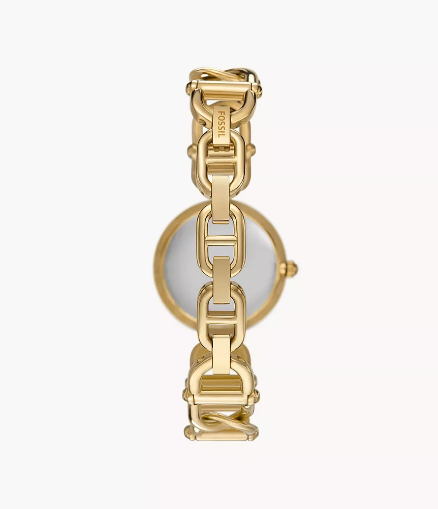 Carlie Three-Hand Gold-Tone Stainless Steel Watch