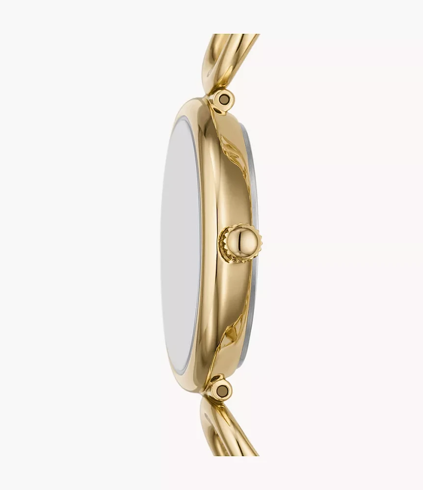 Carlie Three-Hand Gold-Tone Stainless Steel Watch