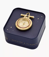 Scarlette Three-Hand Gold-Tone Stainless Steel Watch Brooch