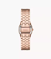 Harlow Three-Hand Rose Gold-Tone Stainless Steel Watch