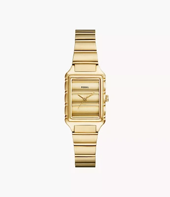 Raquel Three-Hand Gold-Tone Stainless Steel Watch