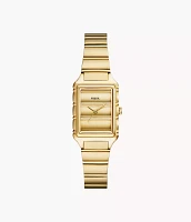 Raquel Three-Hand Gold-Tone Stainless Steel Watch