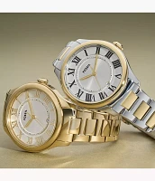 Gilmore Three-Hand Date Gold-Tone Stainless Steel Watch