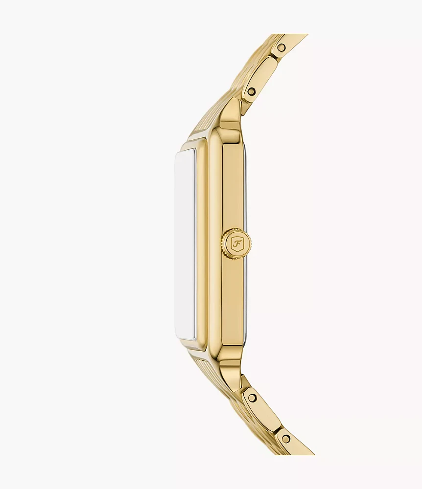 Raquel Sun Moon Multifunction Gold-Tone Stainless Steel Watch