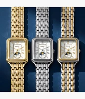 Raquel Sun Moon Multifunction Two-Tone Stainless Steel Watch