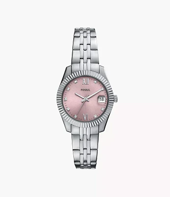 Scarlette Three-Hand Date Stainless Steel Watch