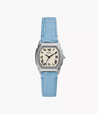 Harlow Three-Hand Light Leather Watch