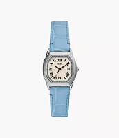 Harlow Three-Hand Light Leather Watch