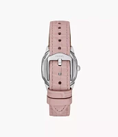 Harlow Three-Hand Light Pink Leather Watch