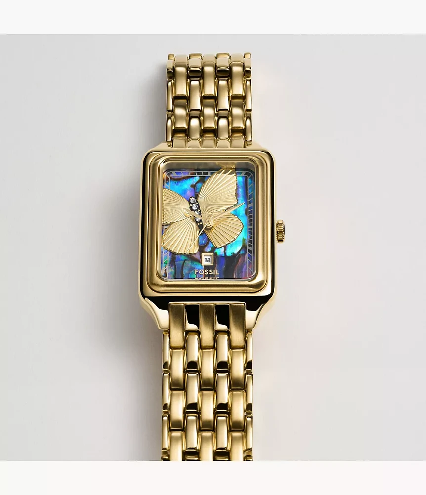 Raquel Three-Hand Date Stainless Steel Watch