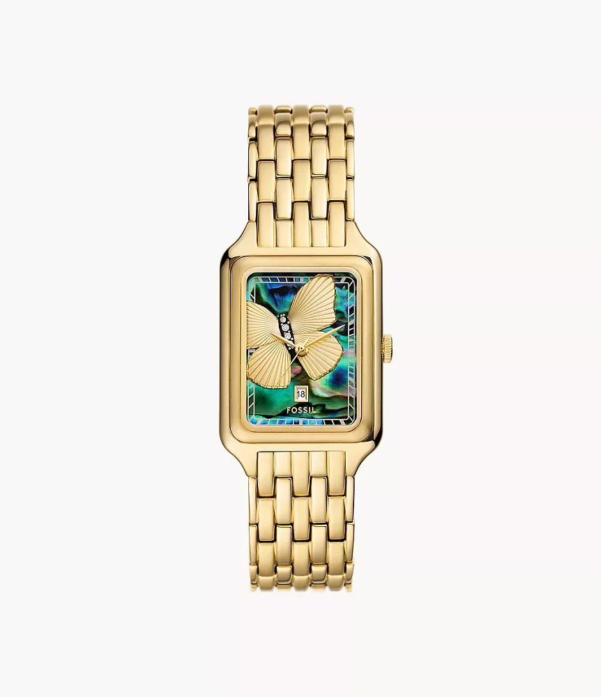 Raquel Three-Hand Date Stainless Steel Watch
