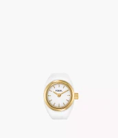 Watch Ring Two-Hand Gold-Tone Stainless Steel