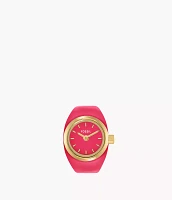 Watch Ring Two-Hand Pink Stainless Steel