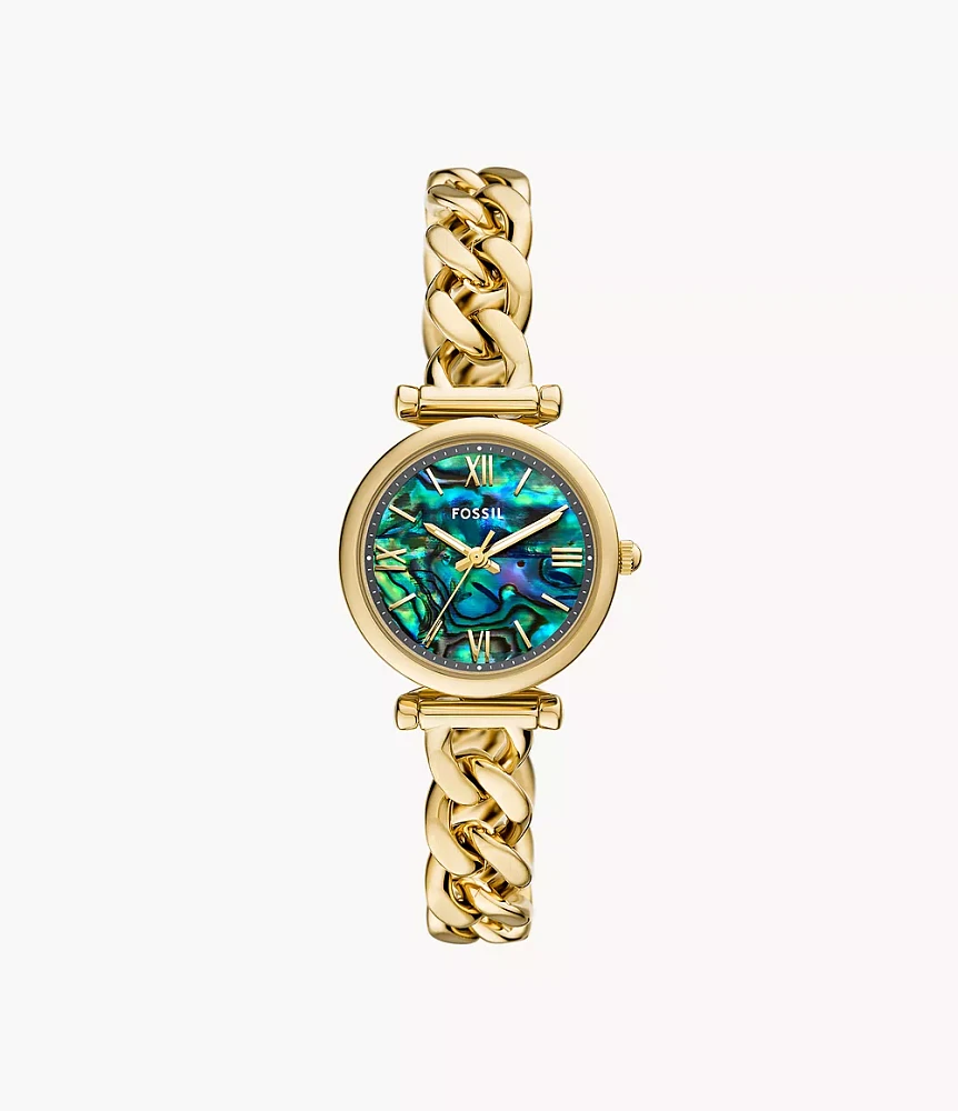 Carlie Three-Hand Stainless Steel Watch