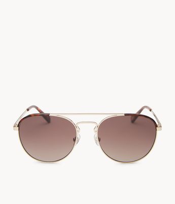 Crayton Round Sunglasses - FOS2105SG3YG - Fossil