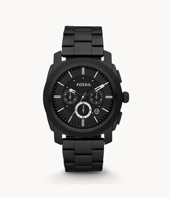 Montre chronographe Machine en acier inoxydable noir