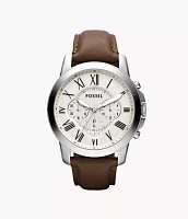 Grant Chronograph Brown Leather Watch