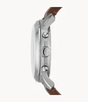 Grant Chronograph Brown Leather Watch