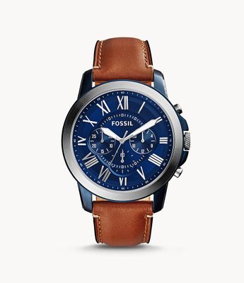 Grant Chronograph Light Brown Leather Watch