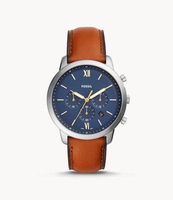 Neutra Chronograph Brown Leather Watch - FS5453 - Fossil