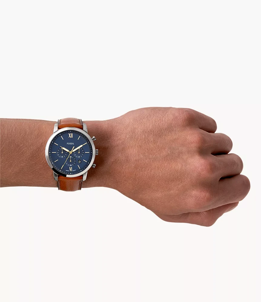 Neutra Chronograph Brown Leather Watch