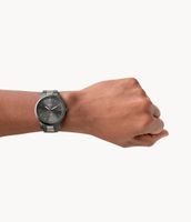 The Minimalist Three-Hand Smoke Stainless Steel Watch