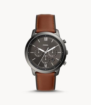 Neutra Chronograph Amber Leather Watch
