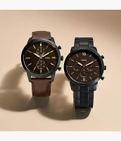 Neutra Chronograph Black Stainless Steel Watch