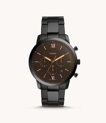 Montre chronographe Neutra en acier inoxydable noir