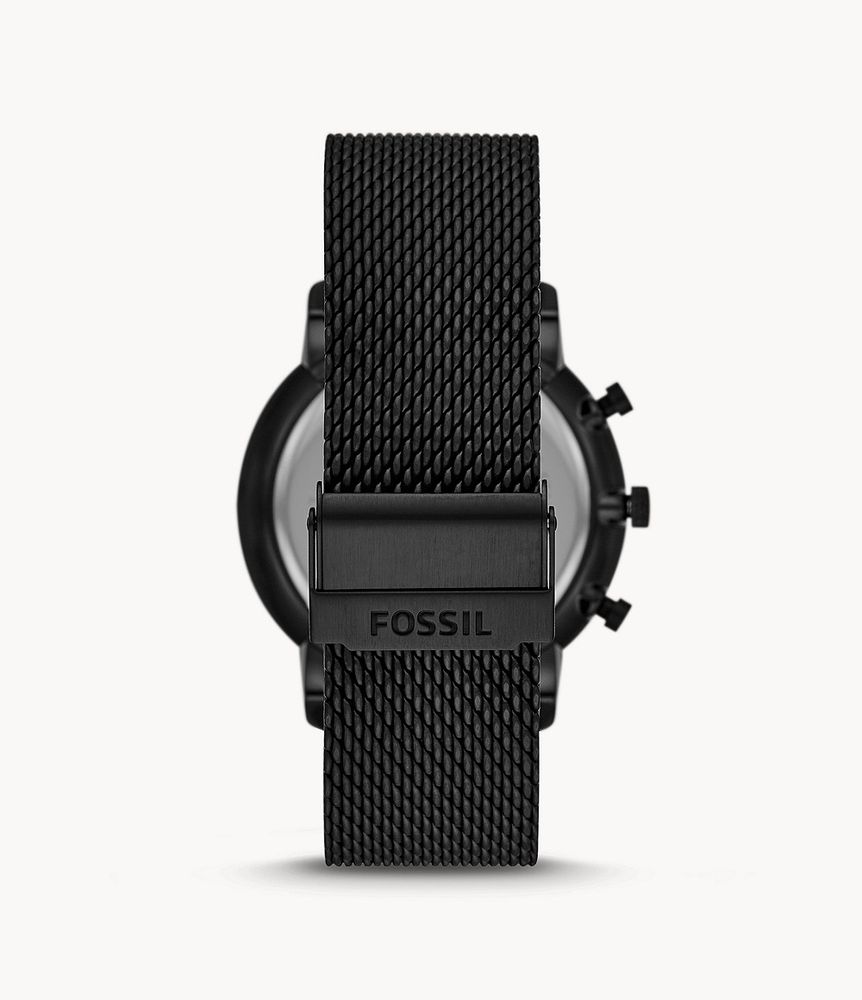 Neutra Chronograph Black Stainless Steel Mesh Watch - FS5707 - Fossil